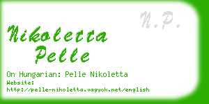 nikoletta pelle business card